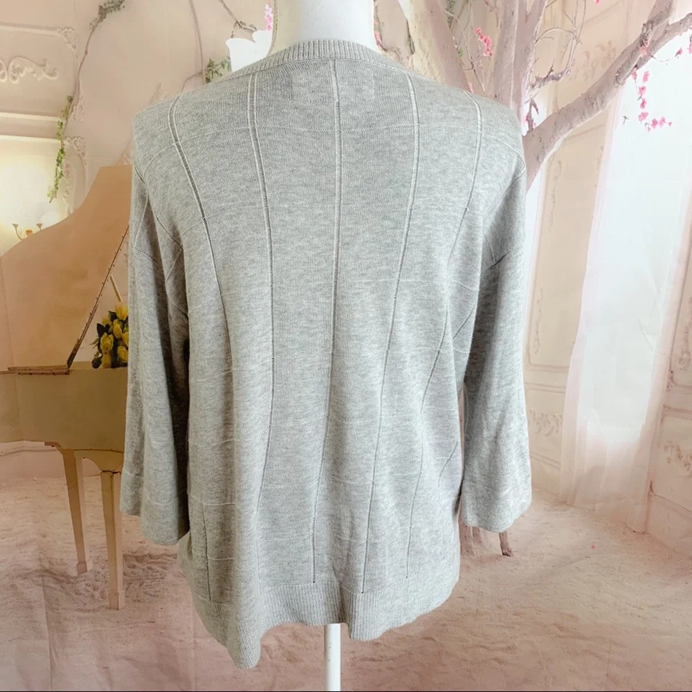 Lafayette 148 Gray Textured Sweater - Picture 5 of 8